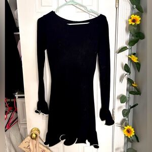 Black and white sweater dress